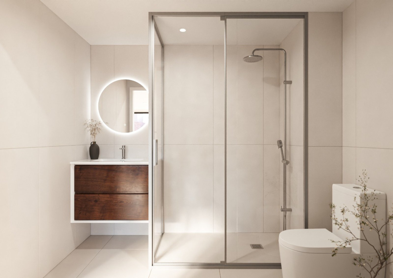 Render de baño de Residencial Soler i Diffent