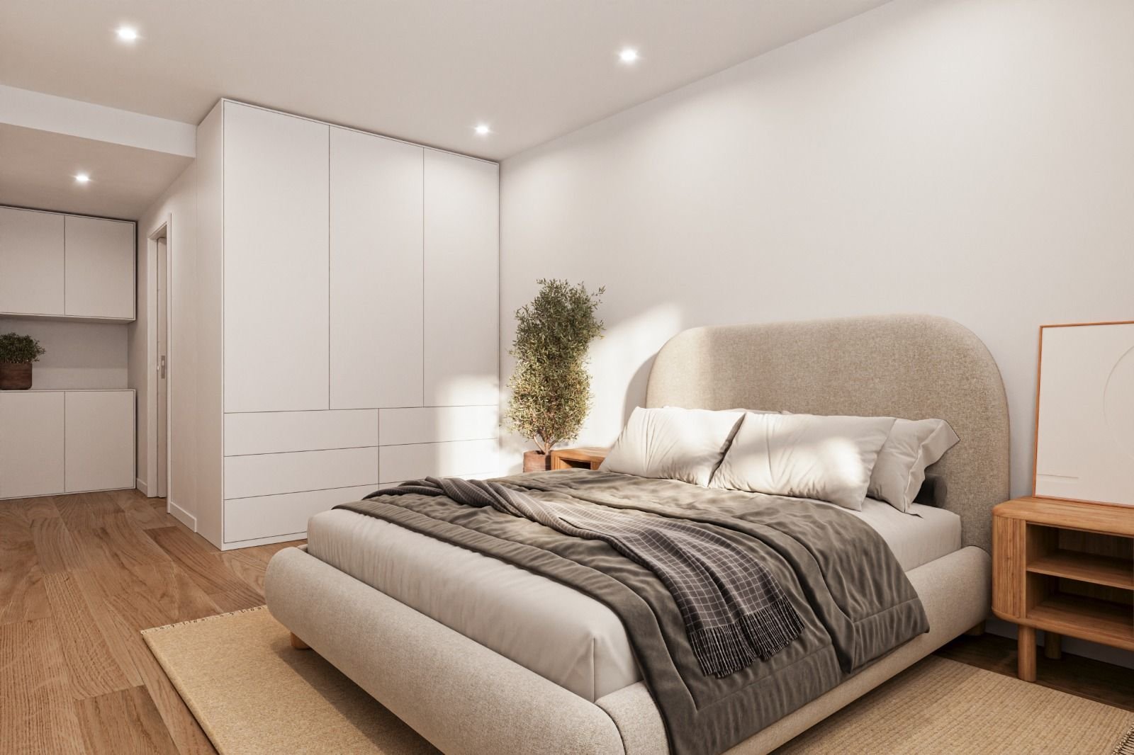 Render de dormitorio principal de Residencial Soler i Diffent