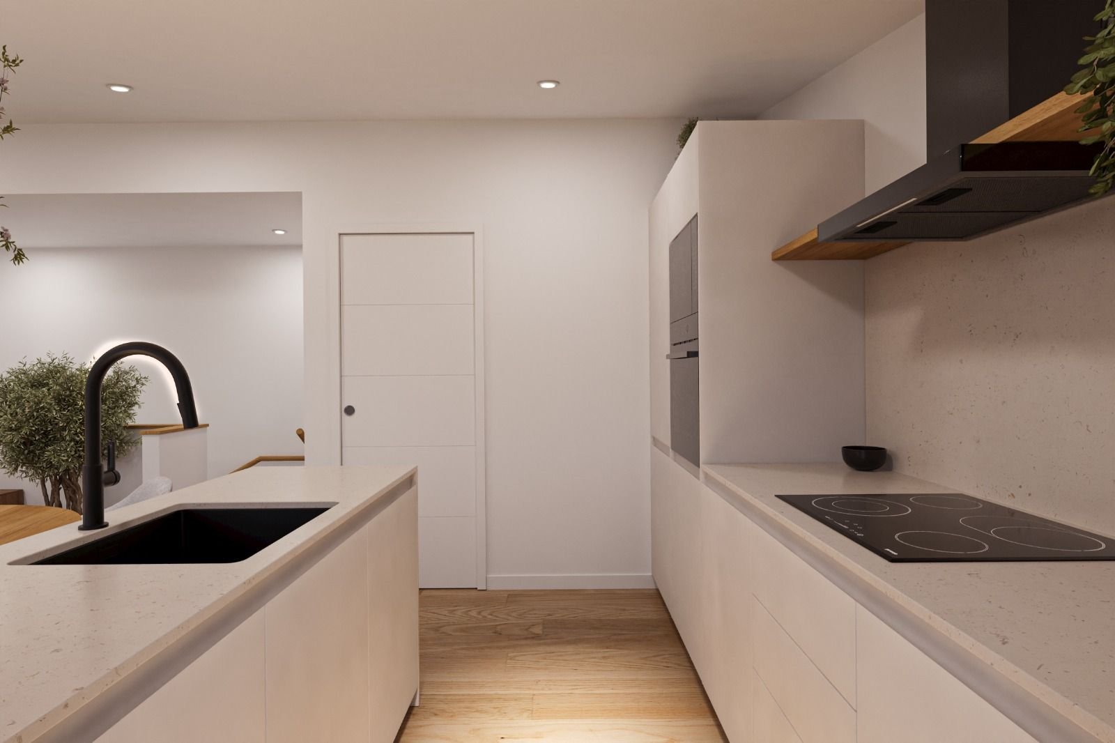 Render de cocina de Residencial Soler i Diffent