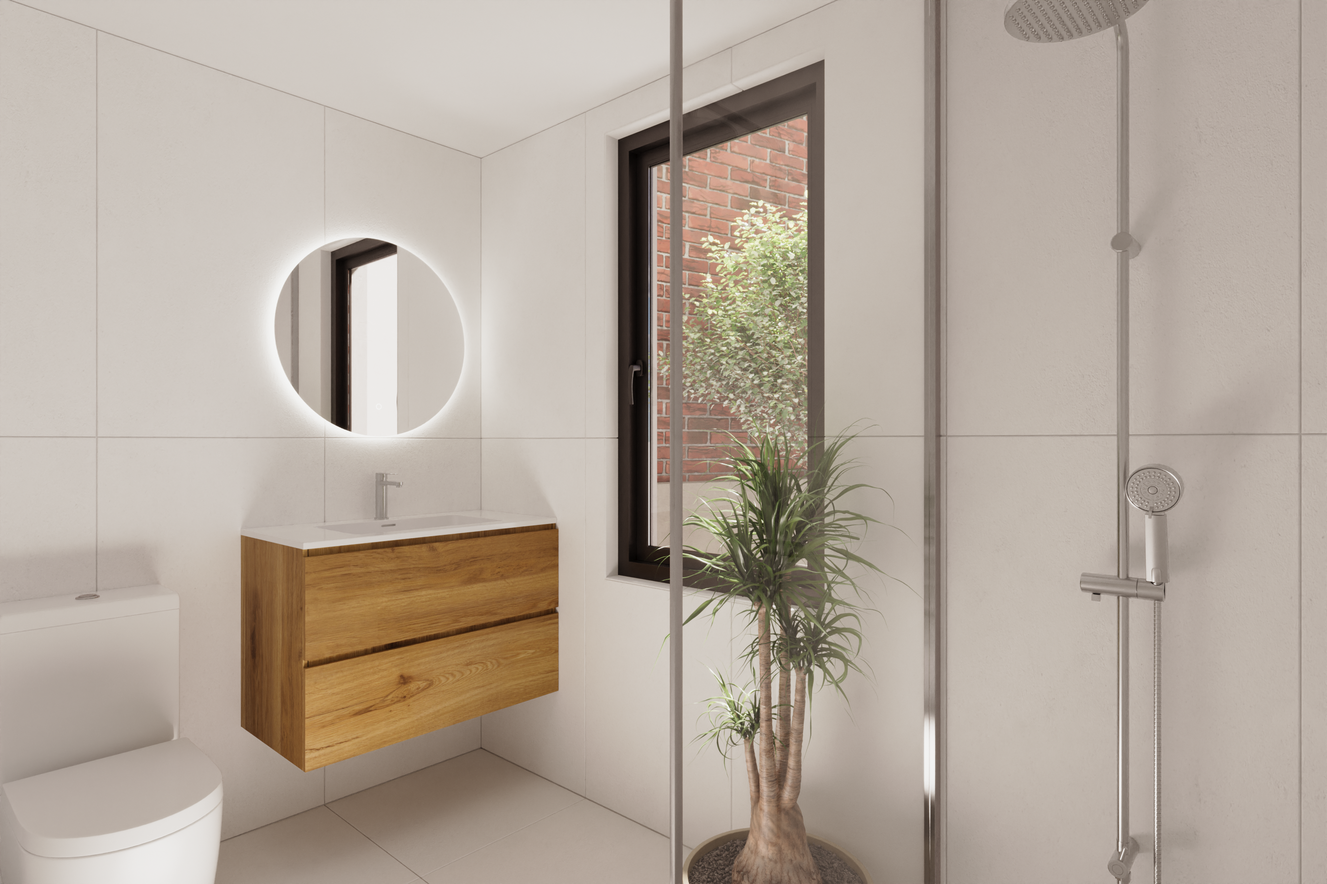 Render de baño